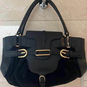 Jimmy choo black suede handbag